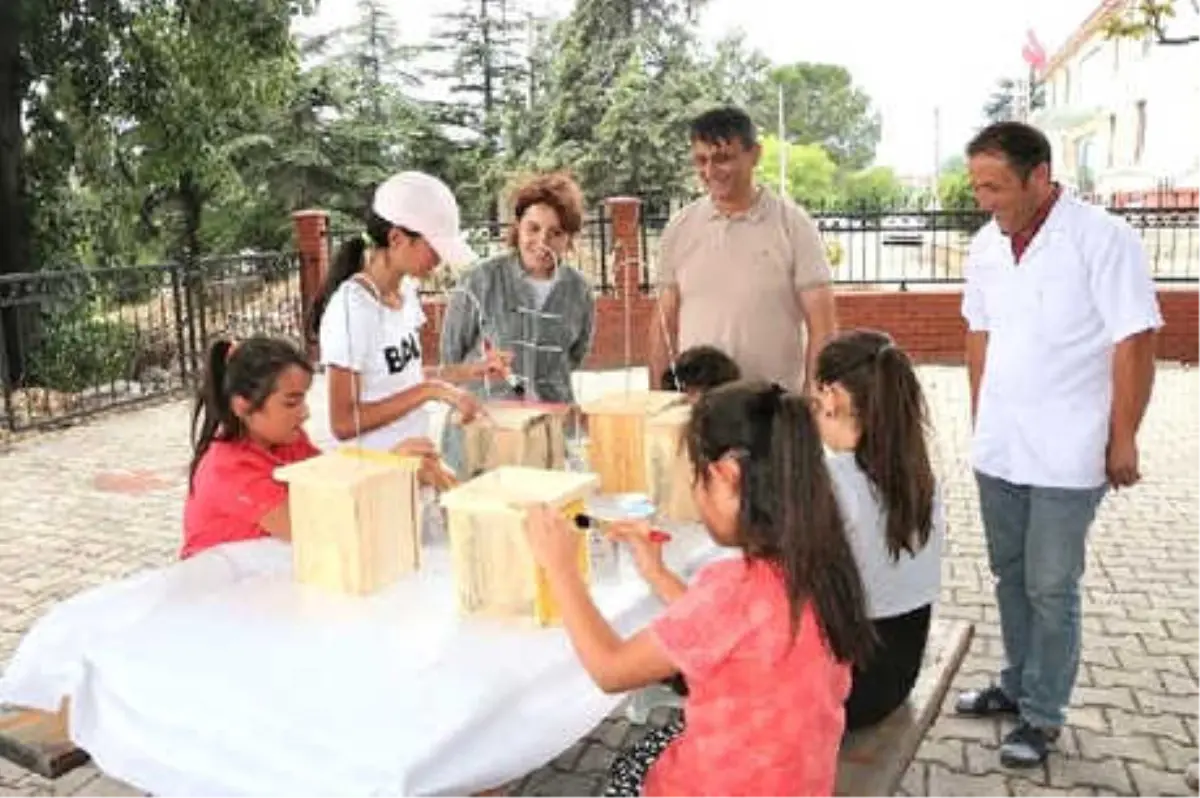 Çocuklar Kuş Yuvalarını Renklendirdi