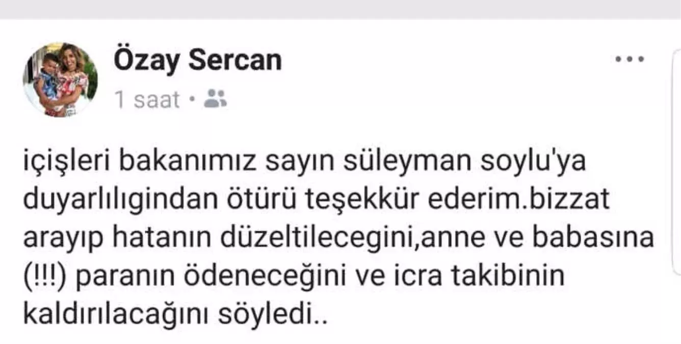 İcralık Olan Şehit Eşine İçişleri Bakanı Soylu\'dan Müjdeli Haber