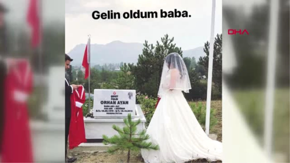 Isparta Özel - Düğün Öncesi Gelinliğiyle Şehit Babasının Mezarında Dua Etti