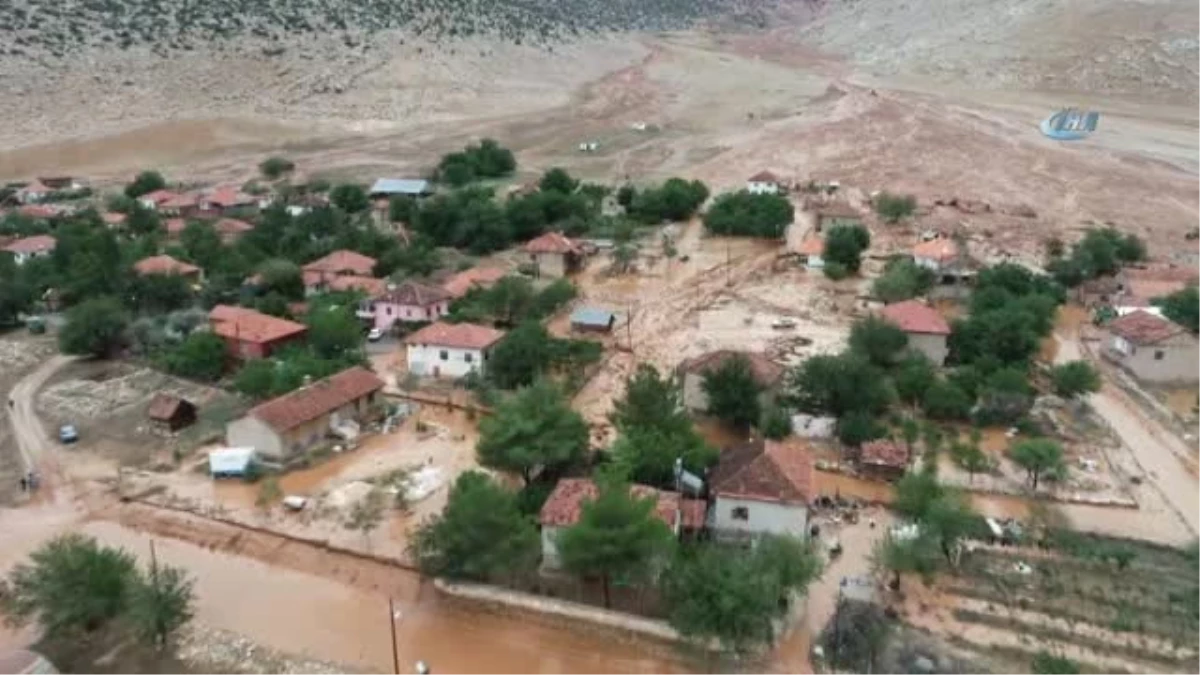 Elmalı\'da İkinci Sel: Sel Bölgesi Havadan Görüntülendi.