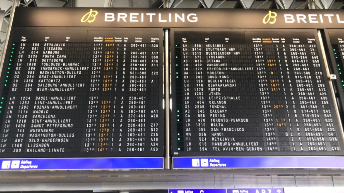 Frankfurt Havaalanı\'nda 50 Uçak Seferi Durduruldu