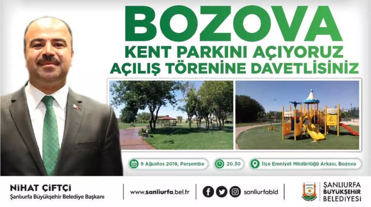 Bozova Kent Parkı ile Semt Pazarı Hizmete Sunuluyor