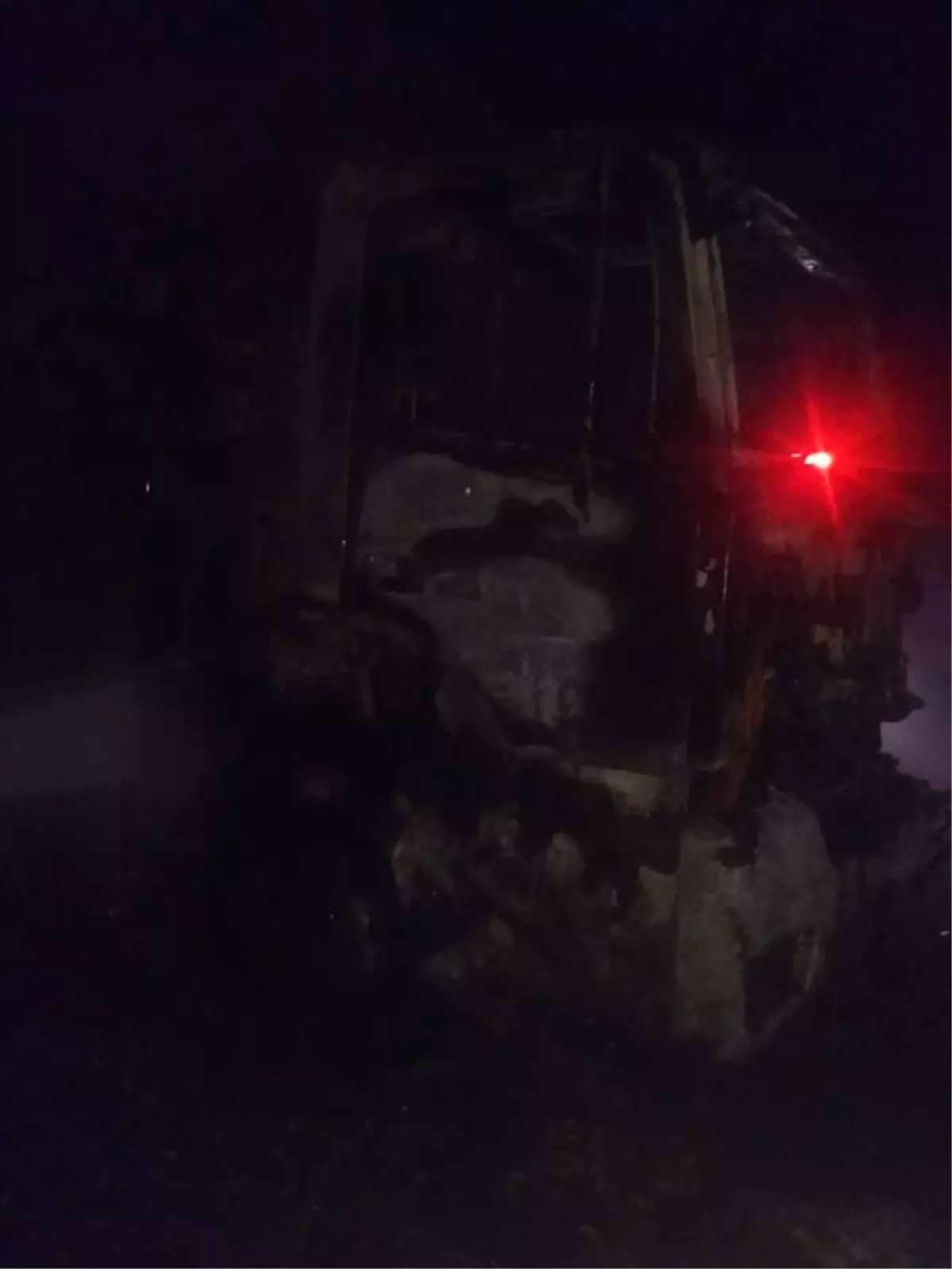 Mut\'ta Beton Mikseri Seyir Halindeyken Yandı