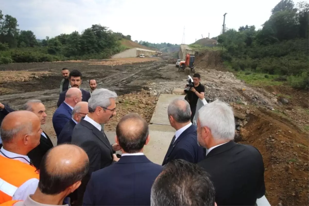 Bakan Turhan, Ordu Çevre Yolu İnşaatında İncelemelerde Bulundu