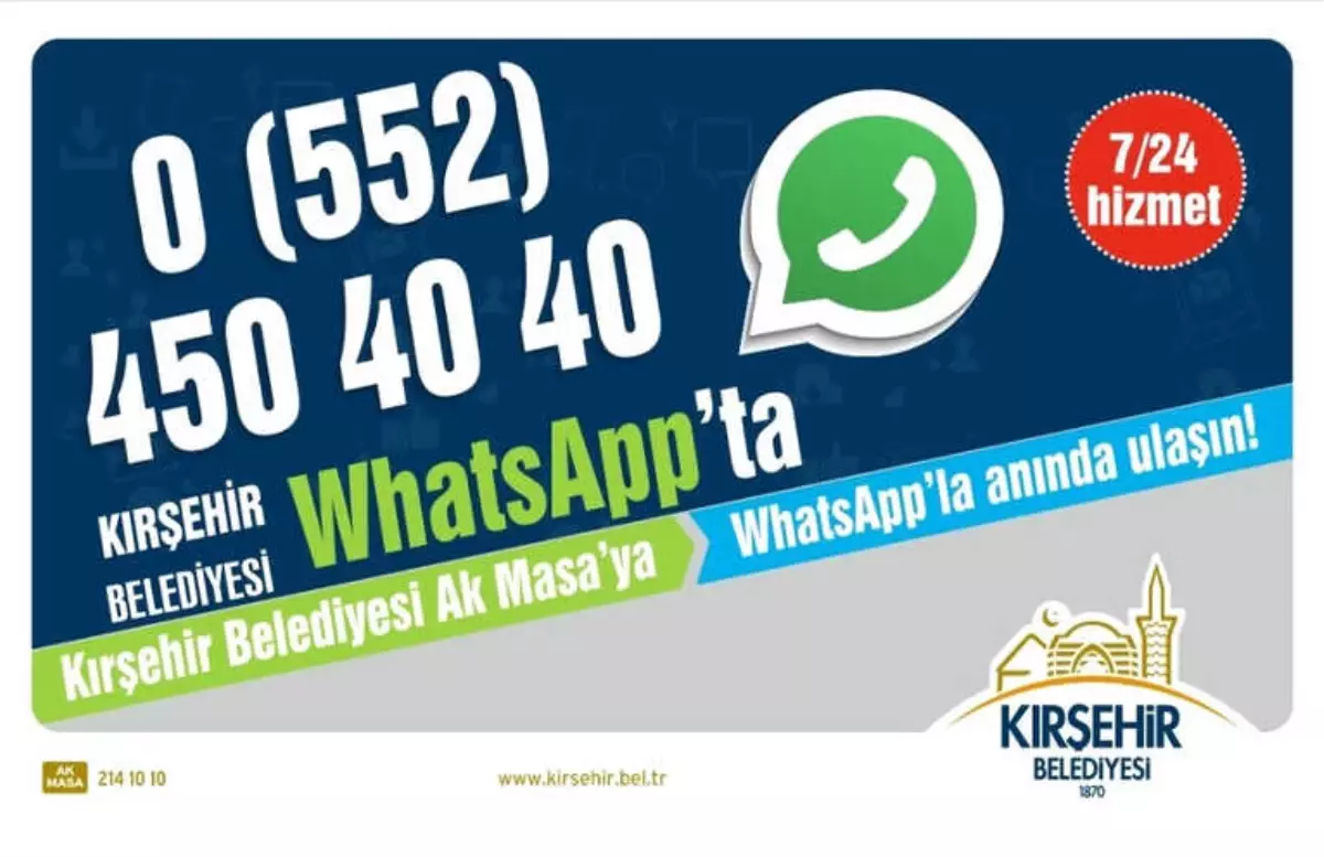 Kırşehir Belediyesi Whatsapp İletişim Hattı Hizmete Girdi