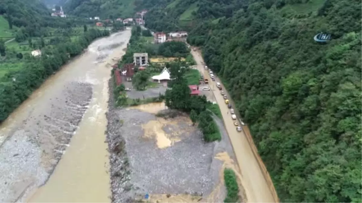 Rize\'de Selin Neden Olduğu Tahribat Havadan Görüntülendi