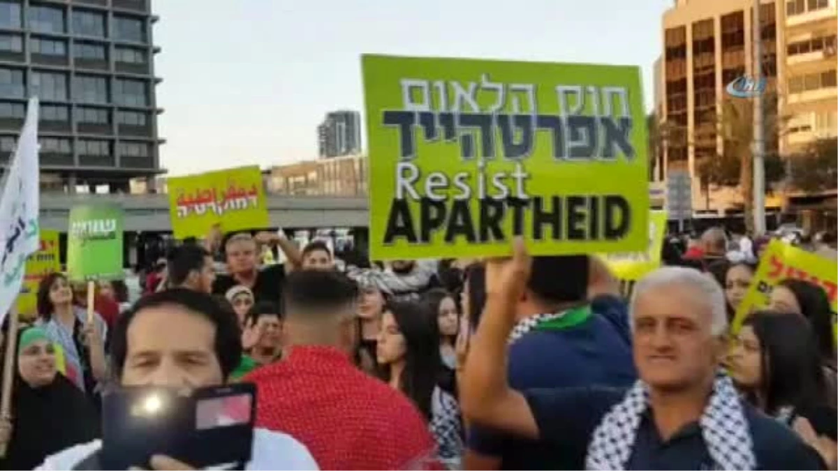 İsrail Ulus Devlet Yasası Tel Aviv\'de Protesto Edildi