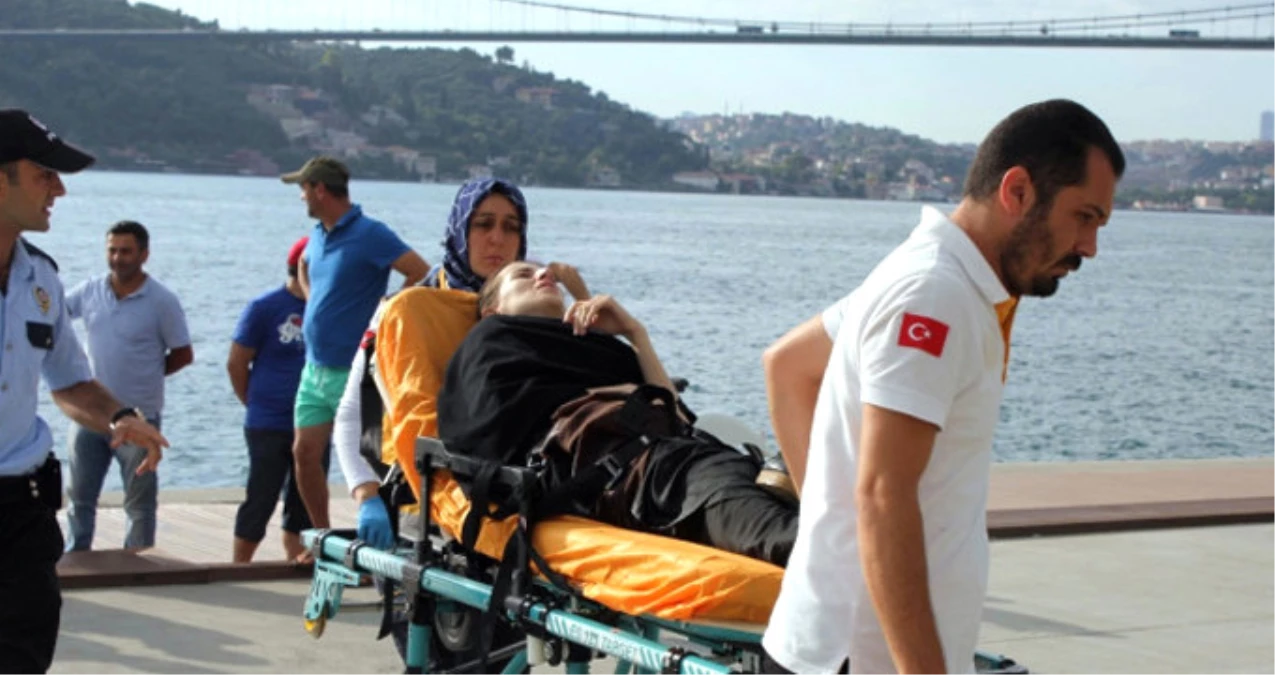 İstanbul\'da Boğaz\'a Atlayan Genç Kız Oltayla Kurtarıldı
