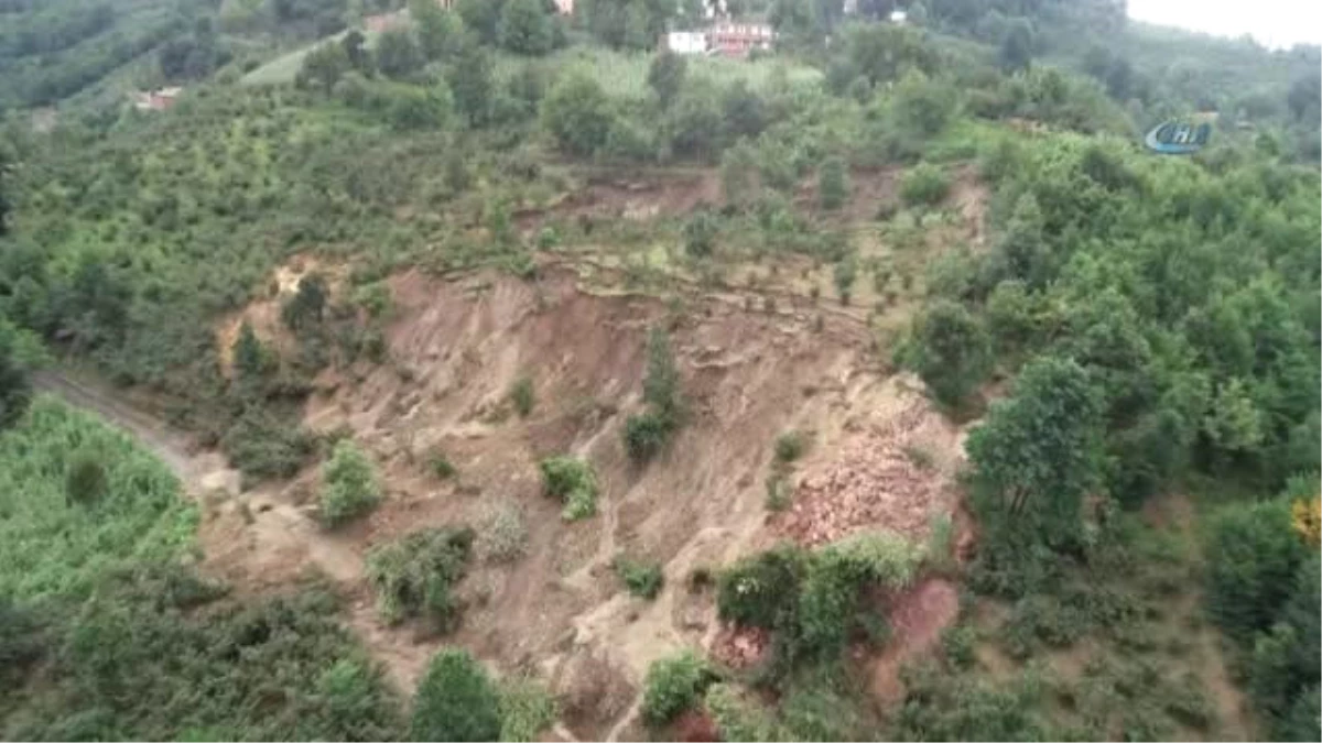 Ordu\'da 18 Evin Boşaltıldığı Bölge Havadan Görüntülendi