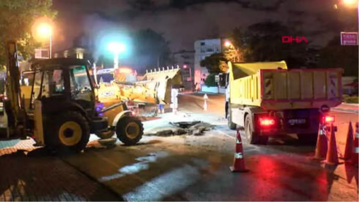 Nispetiye Caddesi\'nde Yoldaki Göçük Kapatıldı