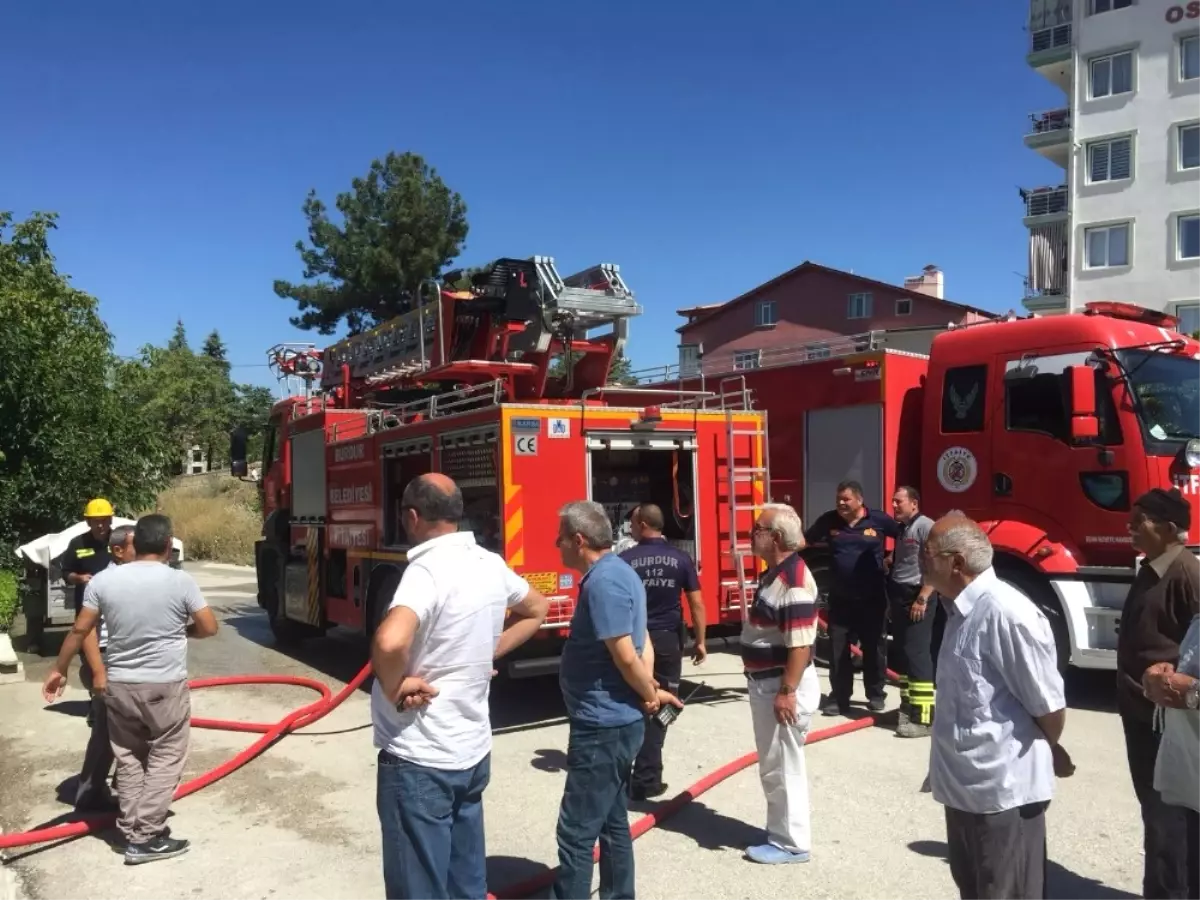 Burdur’da Ev Yangını Korkuttu