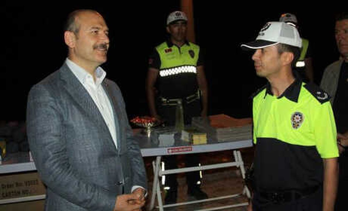 Bakan Soylu, Ilgaz\'da Trafik Denetimlerine Katıldı