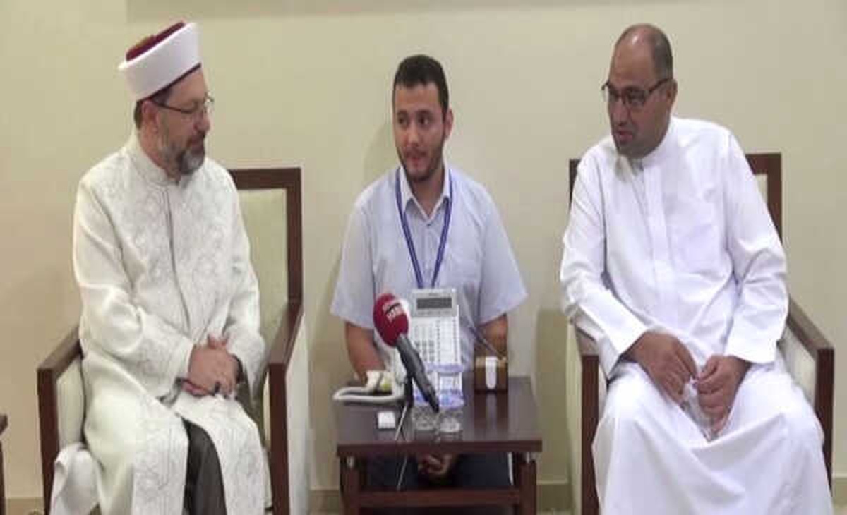 Diyanet İşleri Erbaş, Filistin Evkaf Bakanı Hasan Es Sayfi\'yi Kabul Etti