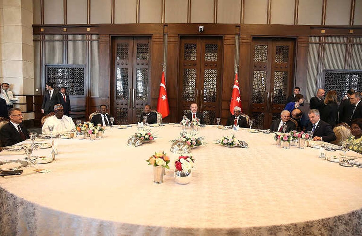 Erdoğan Devlet Başkanları Onuruna Yemek Verdi