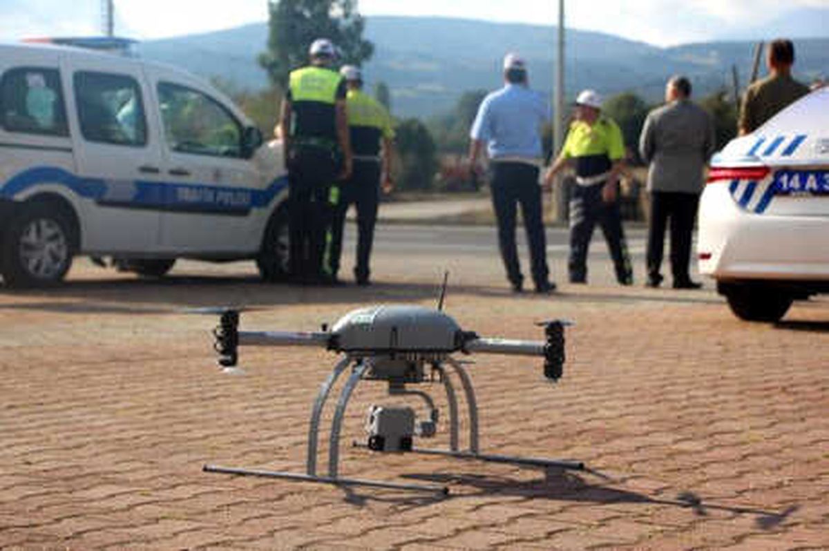 Bolu\'da Drone\'lu Trafik Denetimi