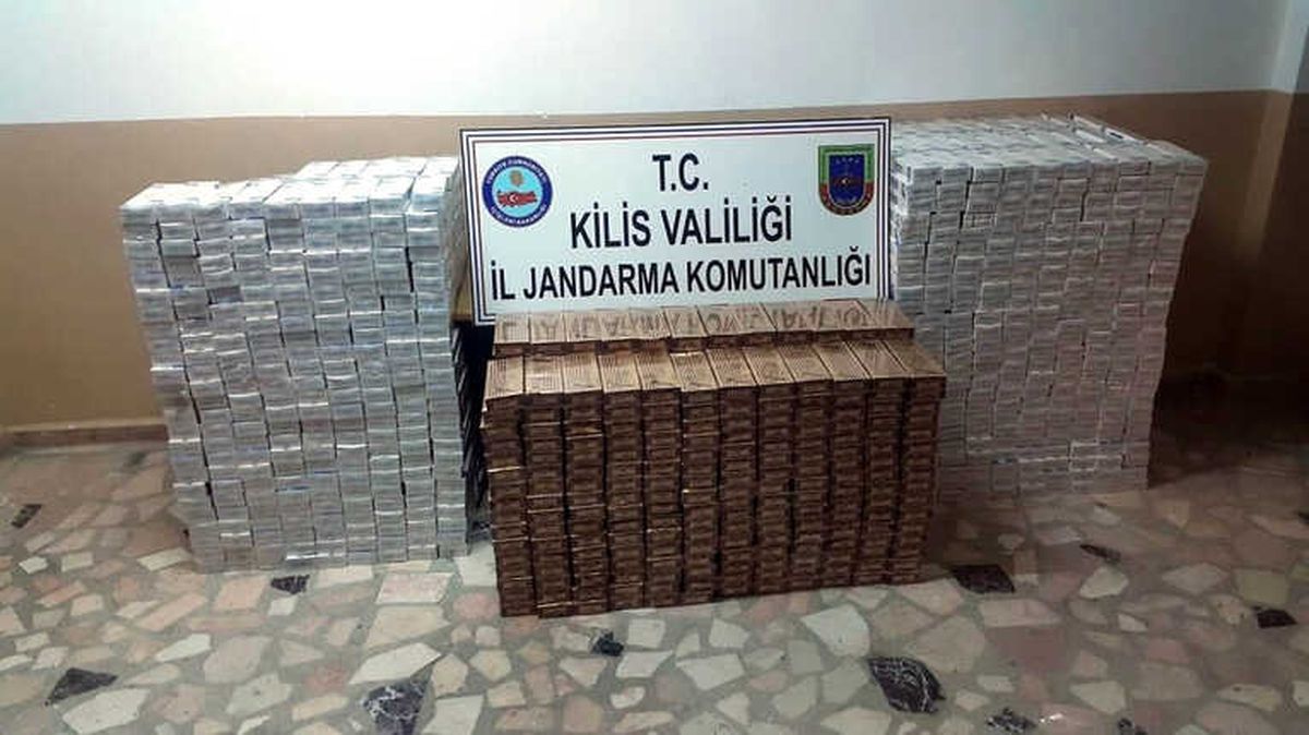 Kilis\'te 18 Bin Paket Kaçak Sigara Yakalandı