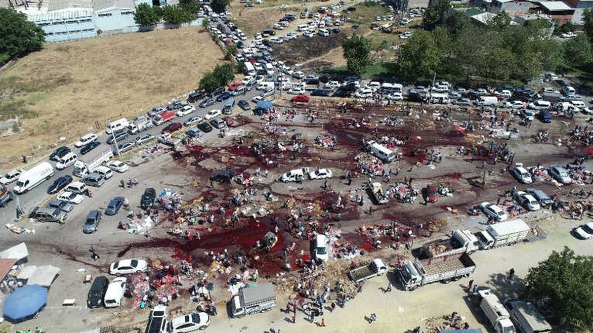 Bursa\'da Kurban Kesim Yerleri Havadan Görüntülendi