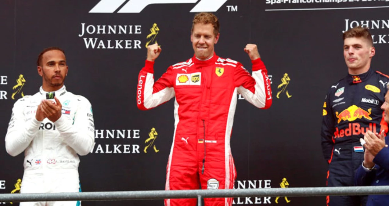 Belçika Grand Prix\'sinde Zafer Sebastian Vettel\'in
