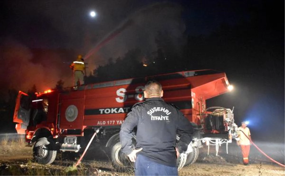 Sivas\'ta Ormanlık Alanda Çıkan Yangın, Yerleşim Yerlerini Tehdit Ediyor (3)