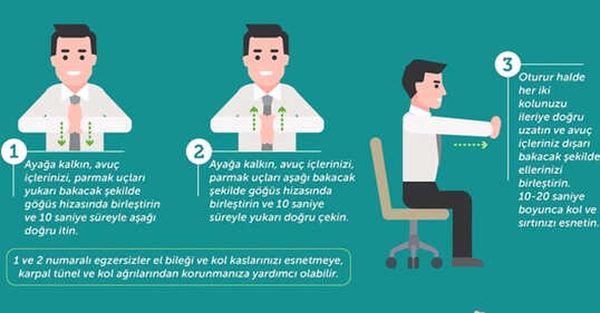 Sağlıklı Yaşam İçin Masa Başı Egzersizlerine 5 Dakika Ayırın