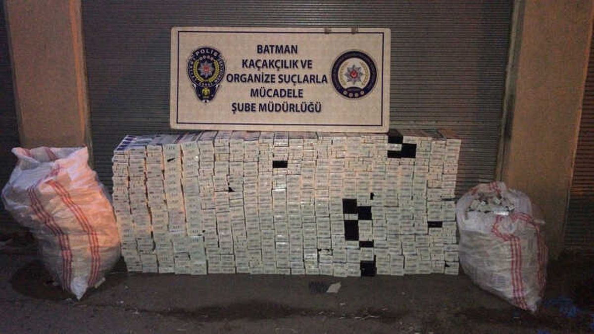 Batman\'da Kaçak Sigara ve Tütün Ele Geçirildi