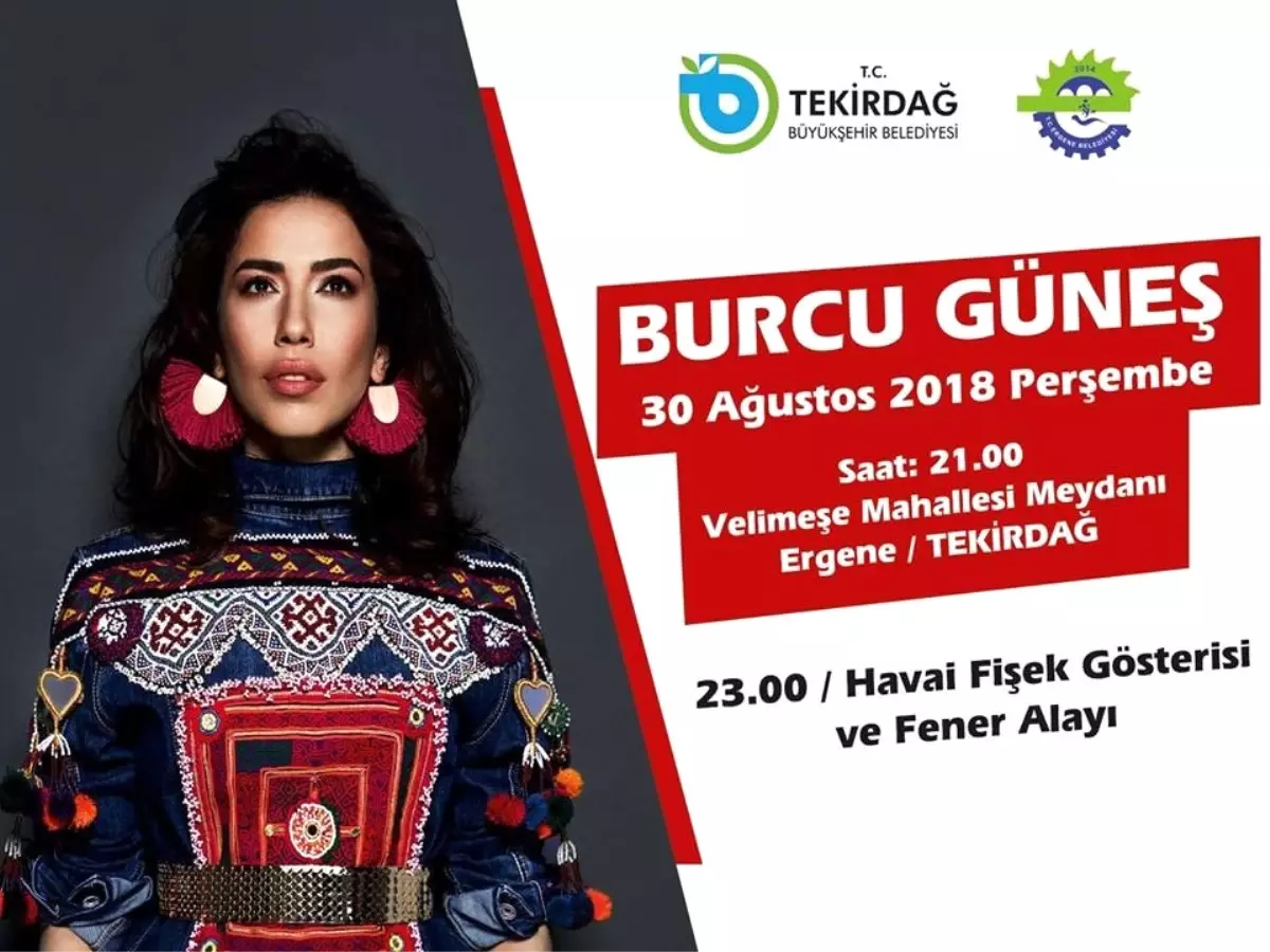 Burcu Güneş Velimeşe\'de Konser Verecek