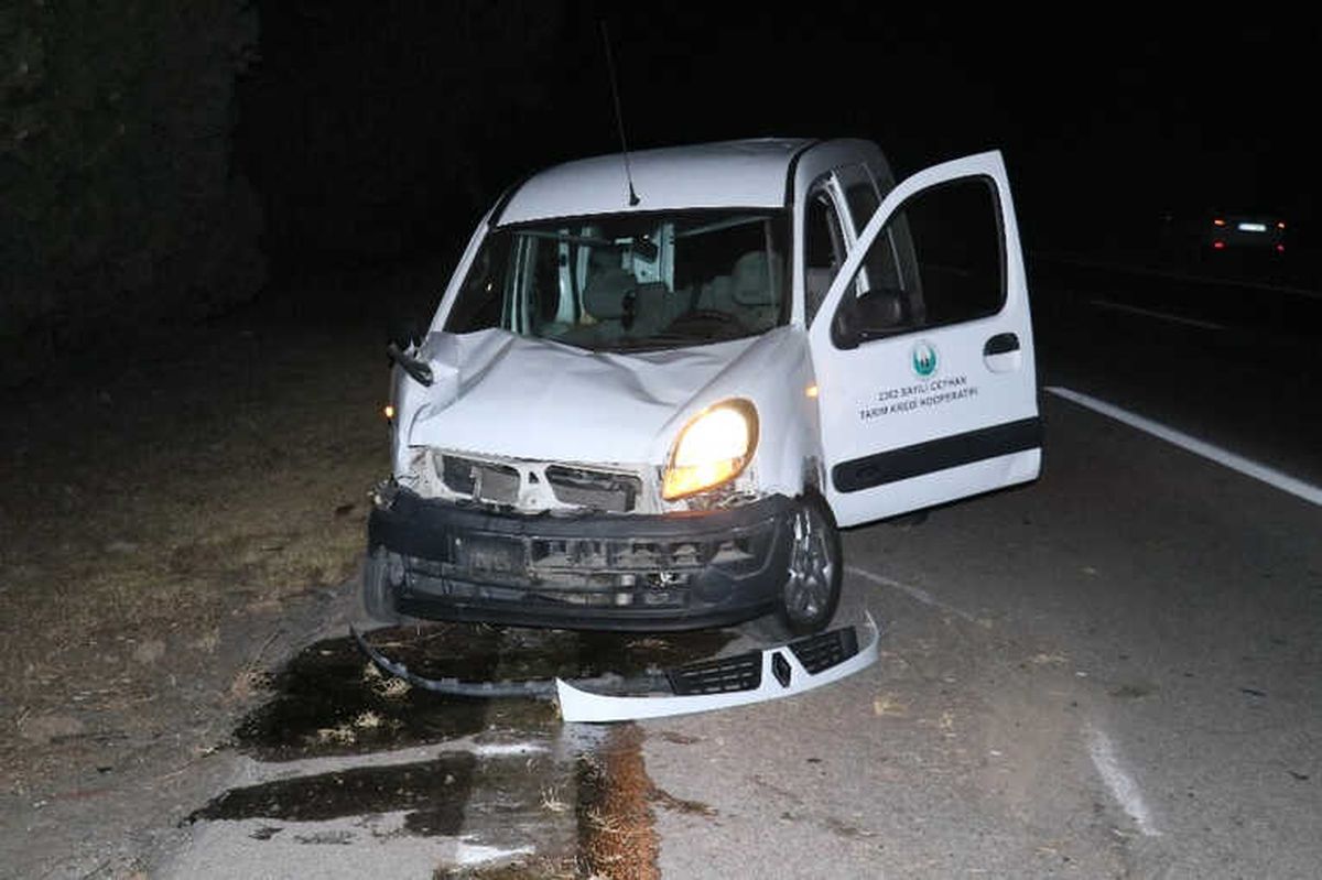 Ağaca Çarpan Hafif Ticari Araç Takla Attı: 1 Yaralı