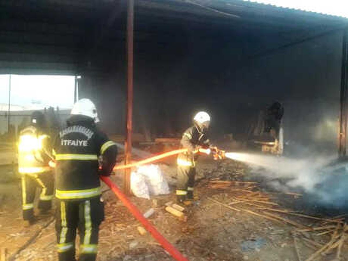Kereste Deposunda Yangın