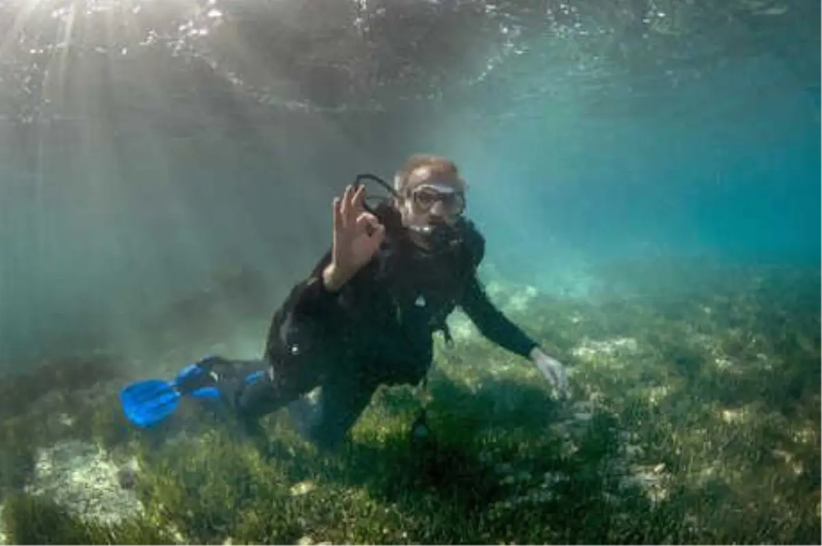 Vali Karaloğlu\'ndan Su Altında \'Deniz Çayırı\' Mesajı