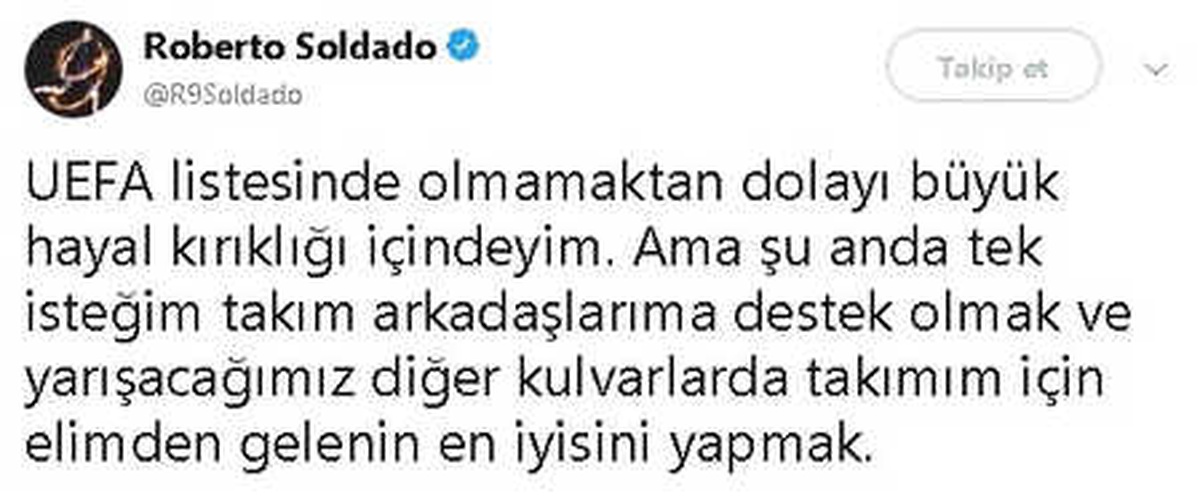 Soldado: "Büyük Hayal Kırıklığı İçindeyim"