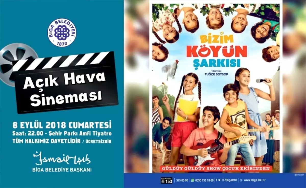 Biga\'da Açık Hava Sineması\'nın Son Filmi: Bizim Köyün Şarkısı