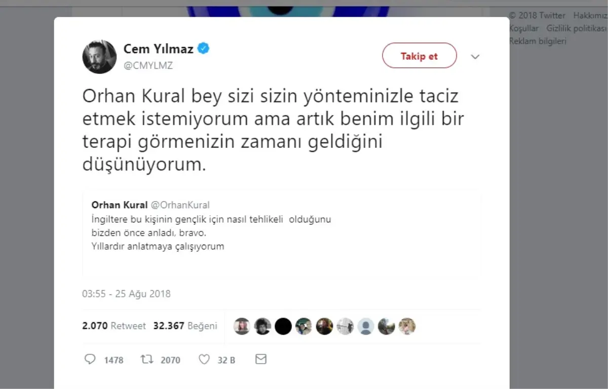 Orhan Kural\'dan Cem Yılmaz\'a 10 Bin Liralık Tazminat Davası