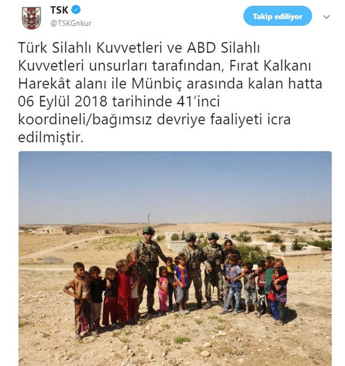 TSK\'dan Menbiç Hattında 41\'inci Devriye