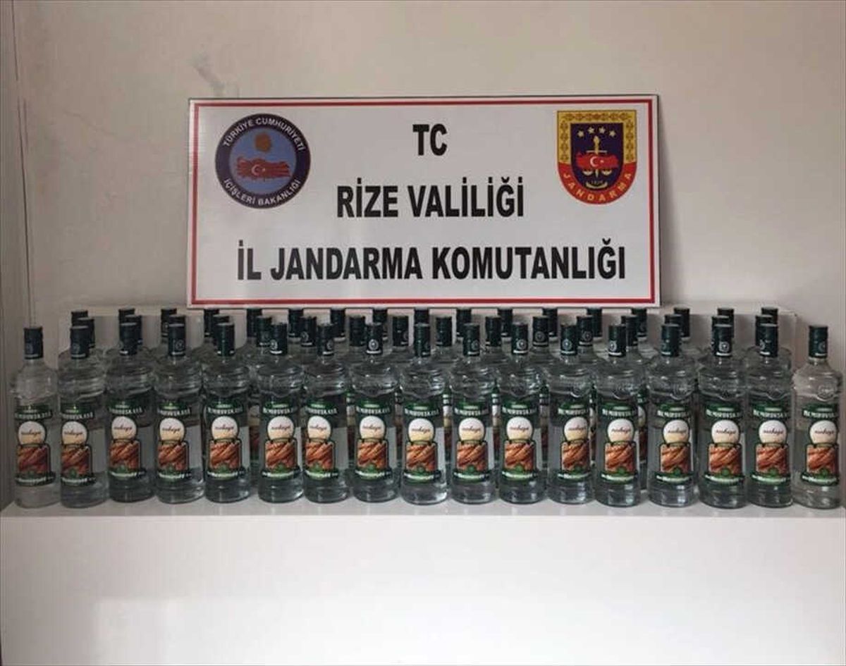 Rize\'de Kaçak İçki Ele Geçirildi