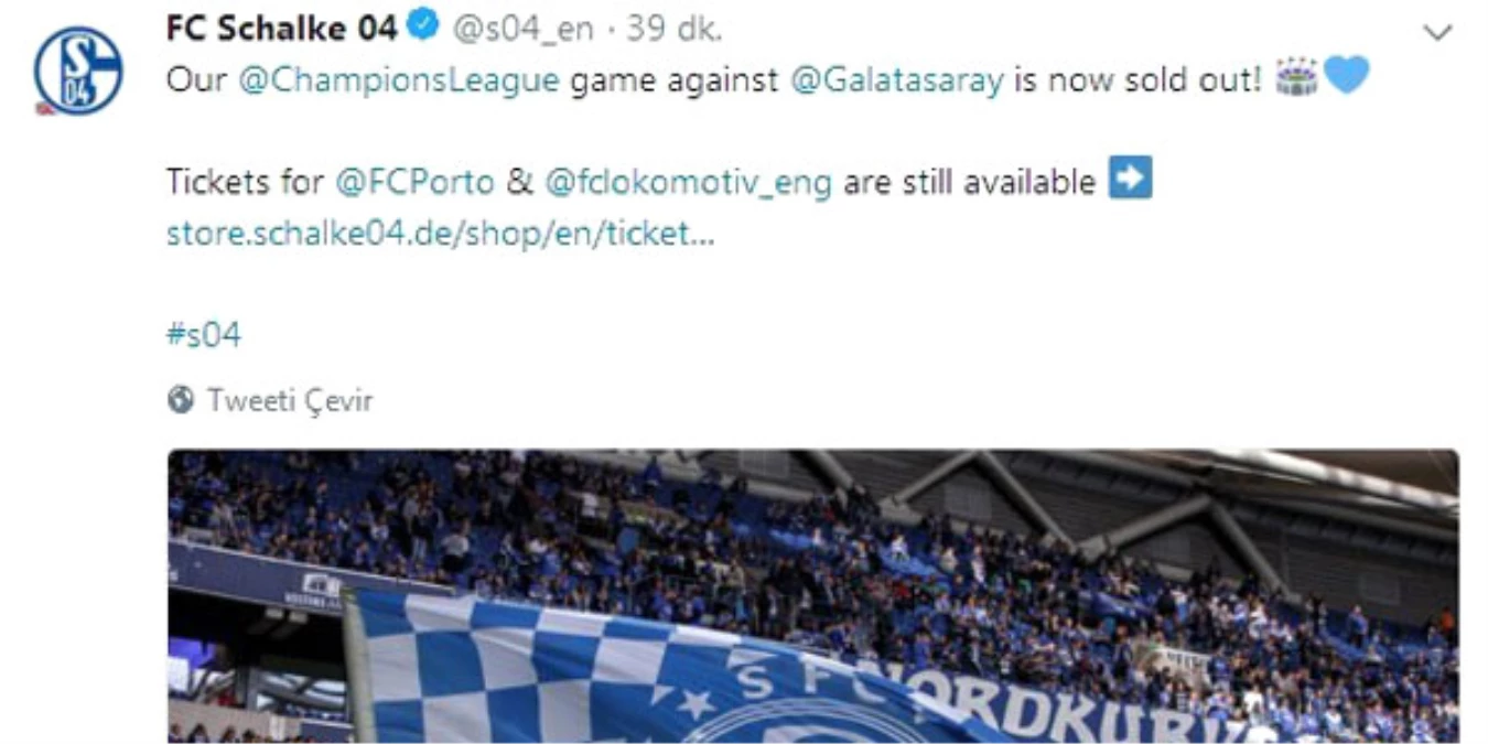 Schalke - Galatasaray Biletleri Tükendi