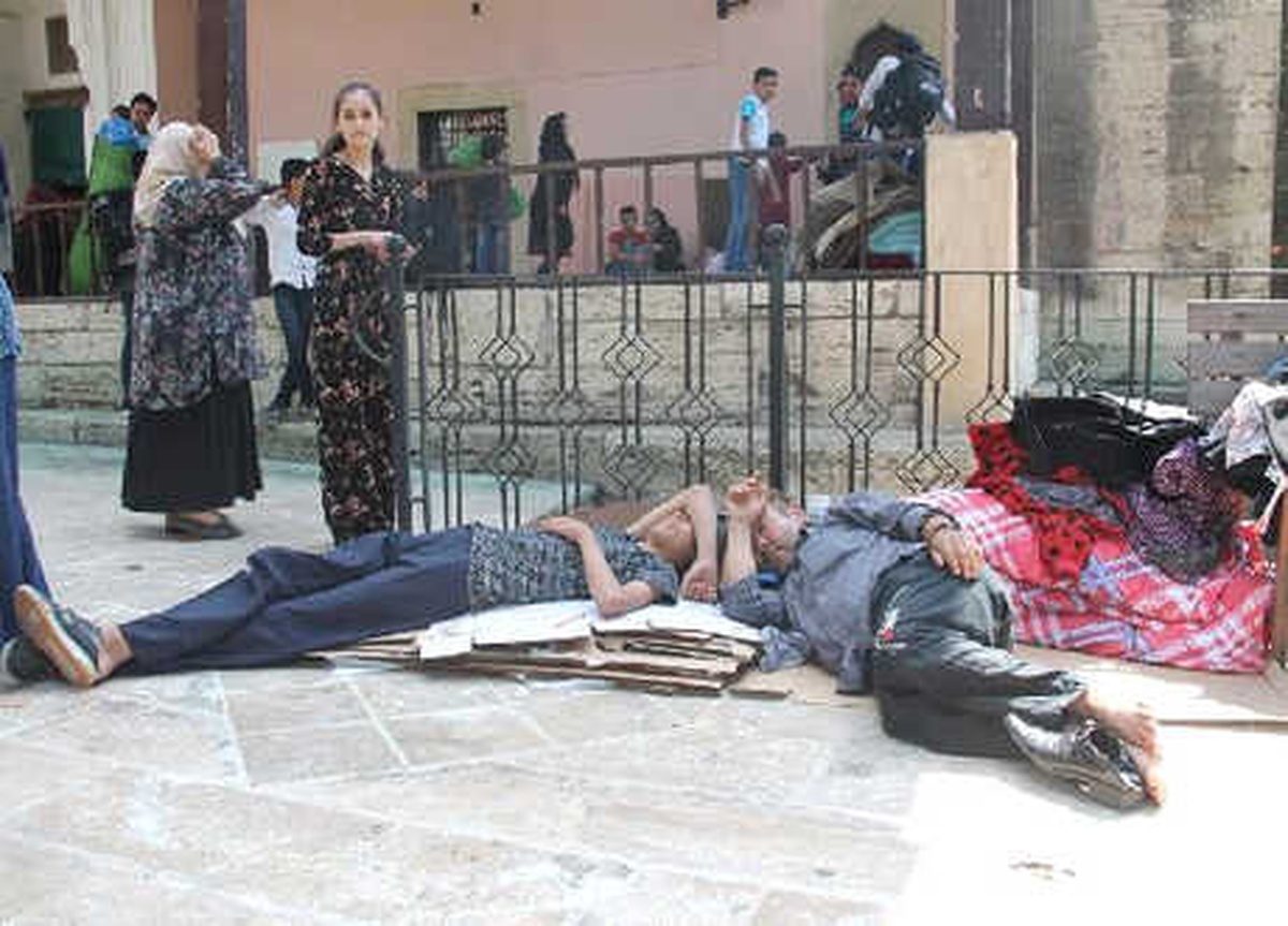 Amasya\'da, 117 Afgan Sığınmacı Cami Avlusunda Kalıyor (2)