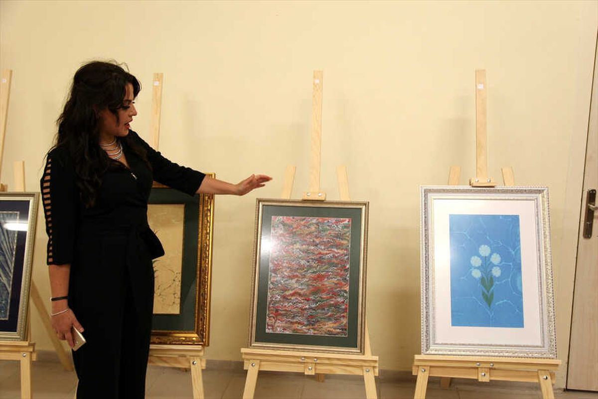İbradı\'da Ebru ve Taş Süsleme Sergisi
