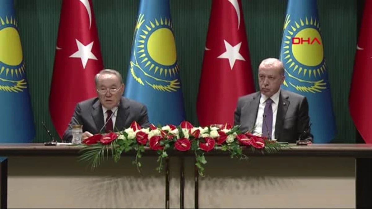 Erdoğan ile Kazakistan Cumhurbaşkanı Nazarbayev Ortak Basın Toplantısı Düzenledi-3