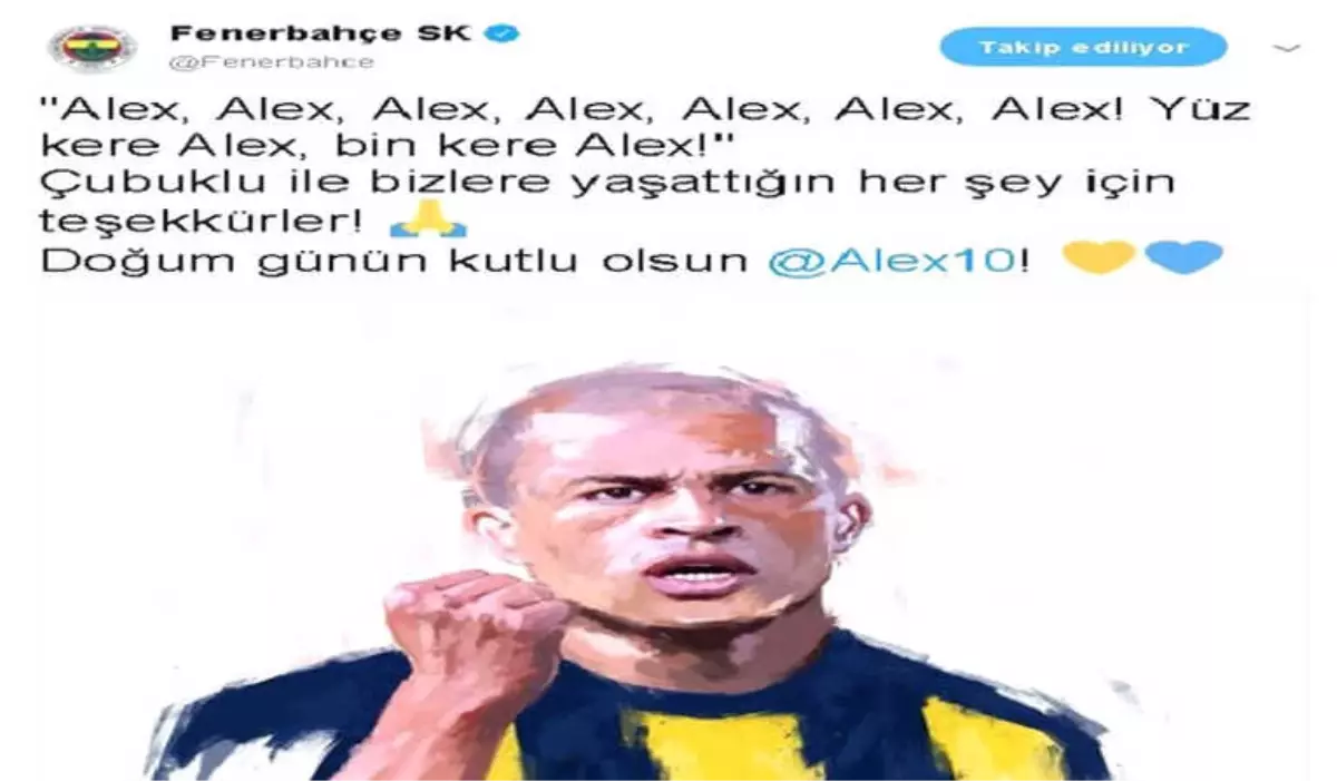 Fenerbahçe, Alex\'in Doğum Gününü Kutladı