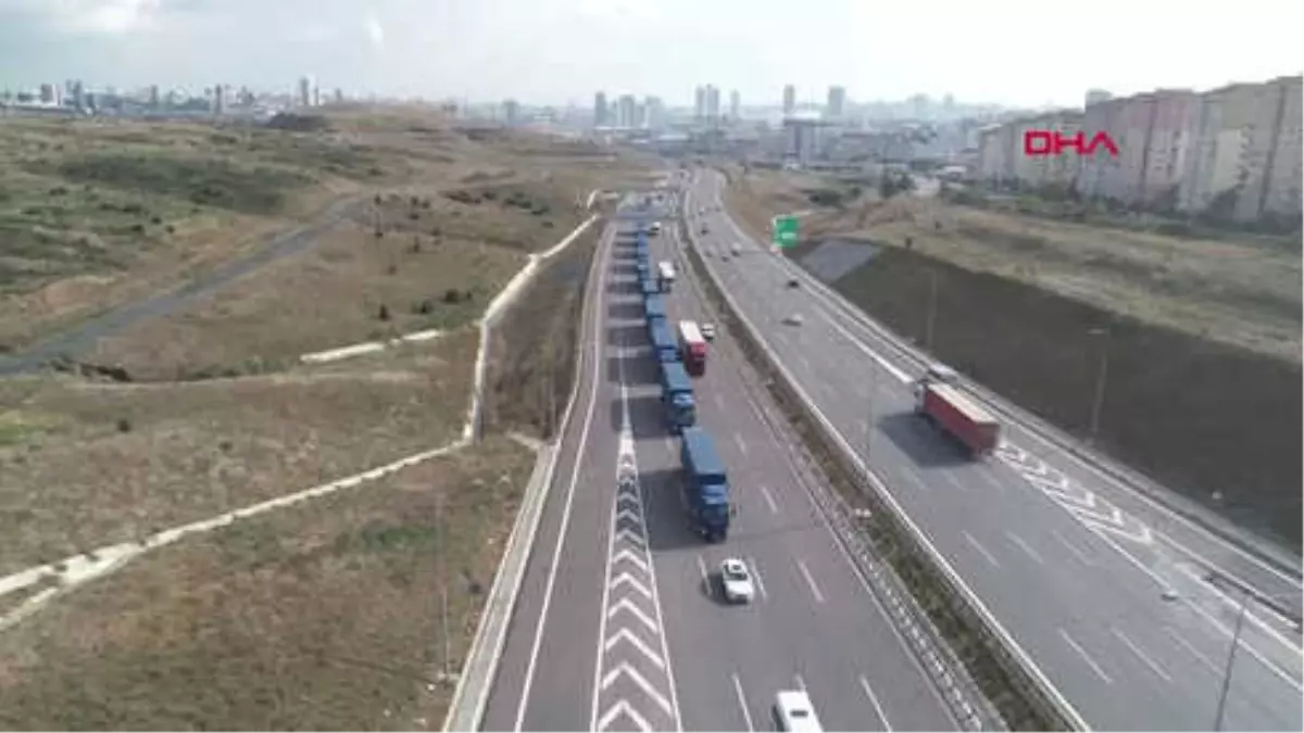 İstanbul Atatürk Havalimanı\'ndan Yeni Havalimanına 20 Tır Yolda