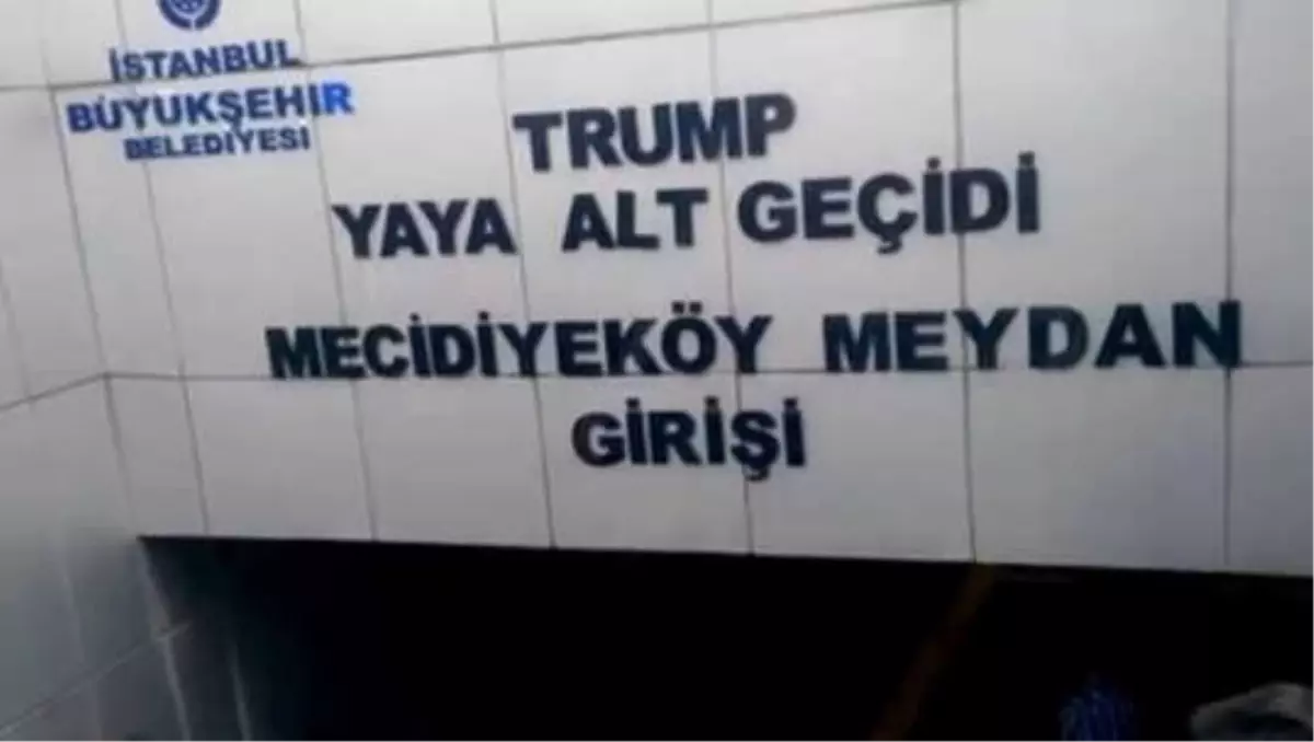 Trump\'ın Adı Alt Geçitten Kaldırıldı