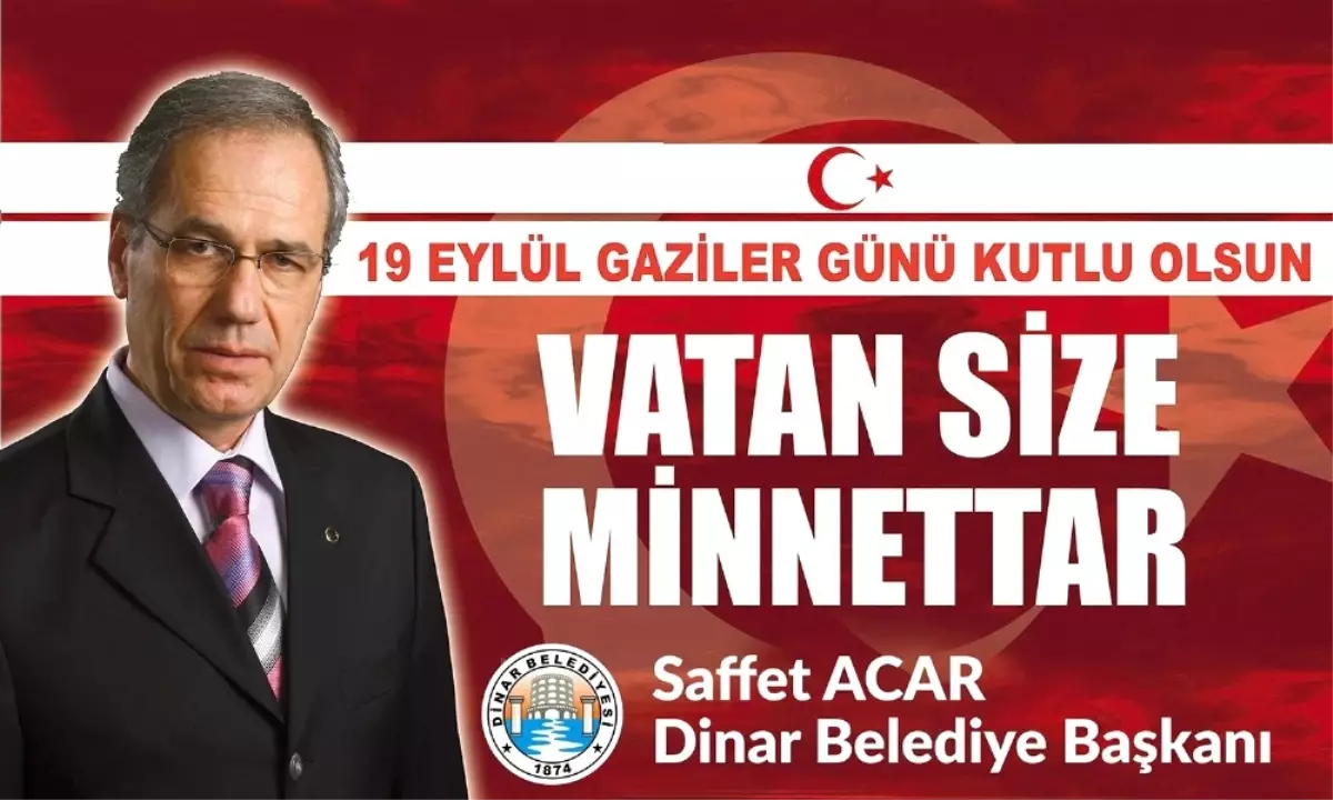 Başkan Saffet Acar\'ın 19 Eylül Gaziler Günü Mesajı