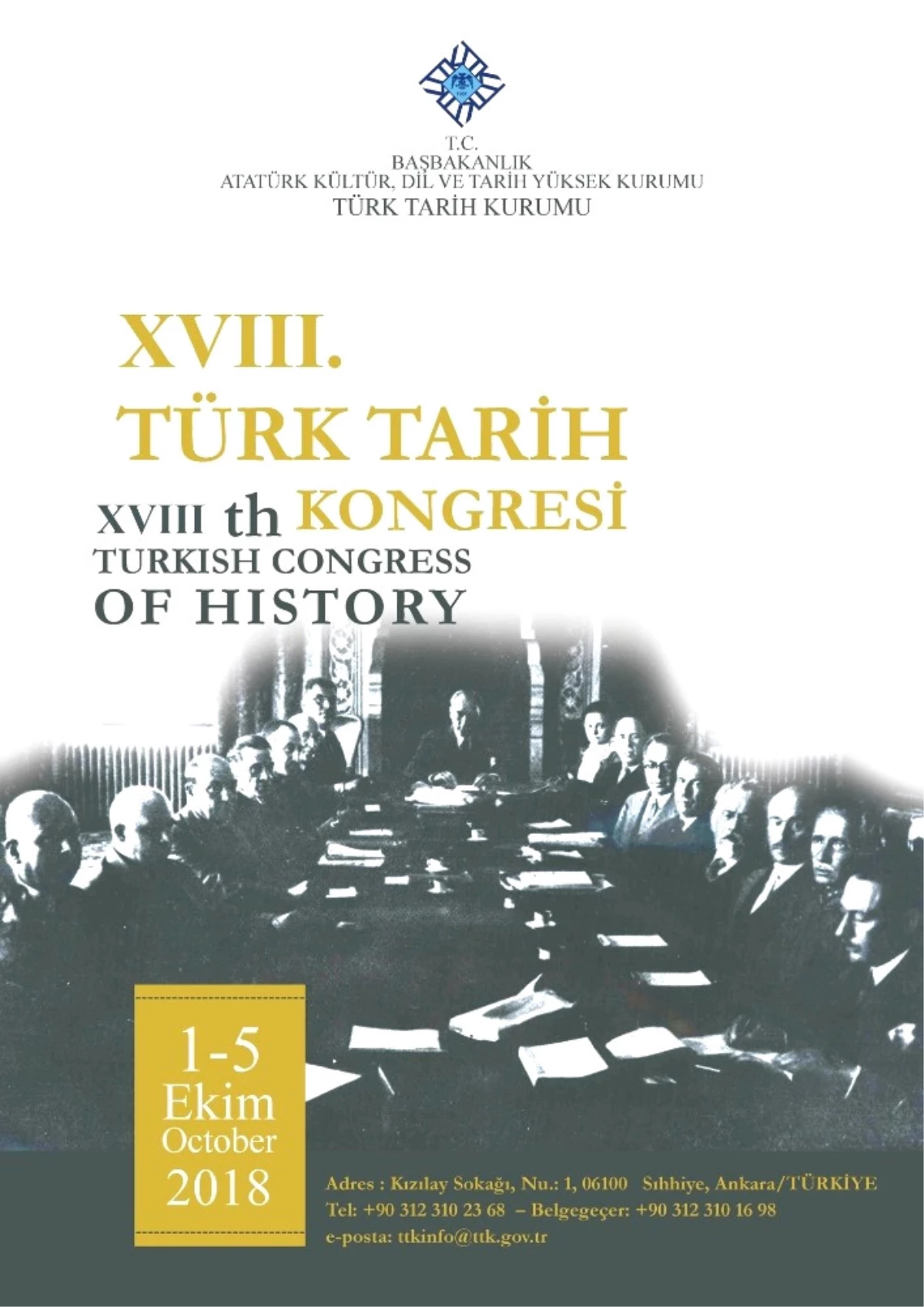 Tarihçiler 18. Türk Tarih Kongresi\'nde Bir Araya Gelecek