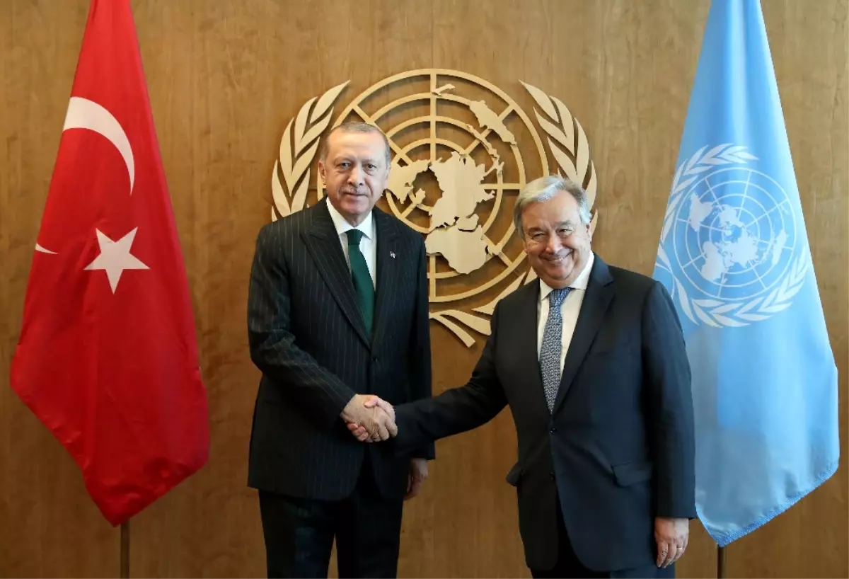 Başkan Erdoğan, ABD\'de BM Genel Sekreteri Guterres ile Bir Araya Geldi