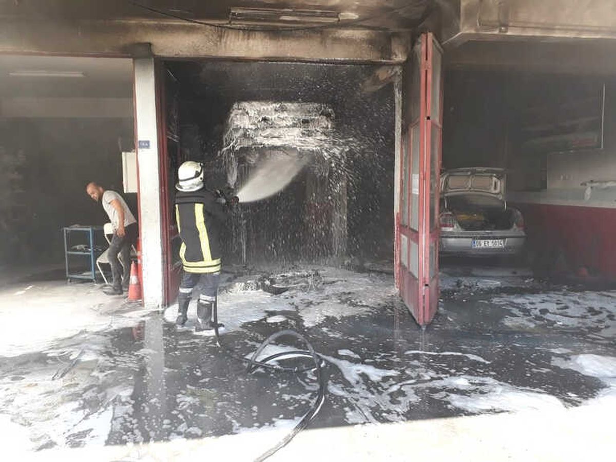 Devrek\'te Bir Oto Tamirhanesinde Yangın Meydana Geldi