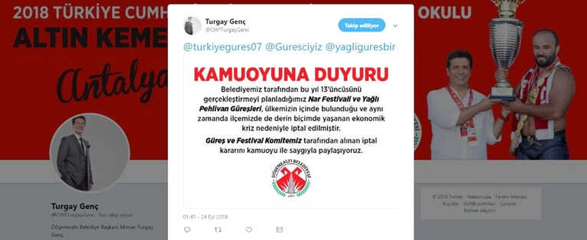 Ekonomik Kriz Döşemealtı Nar Festivali\'ni İptal Ettirdi