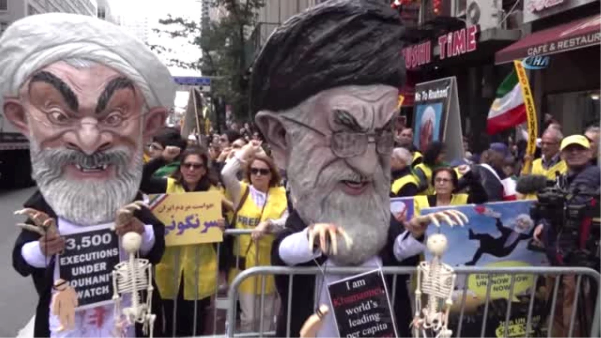 İran Cumhurbaşkanı Ruhani ABD\'de Protesto Edildi