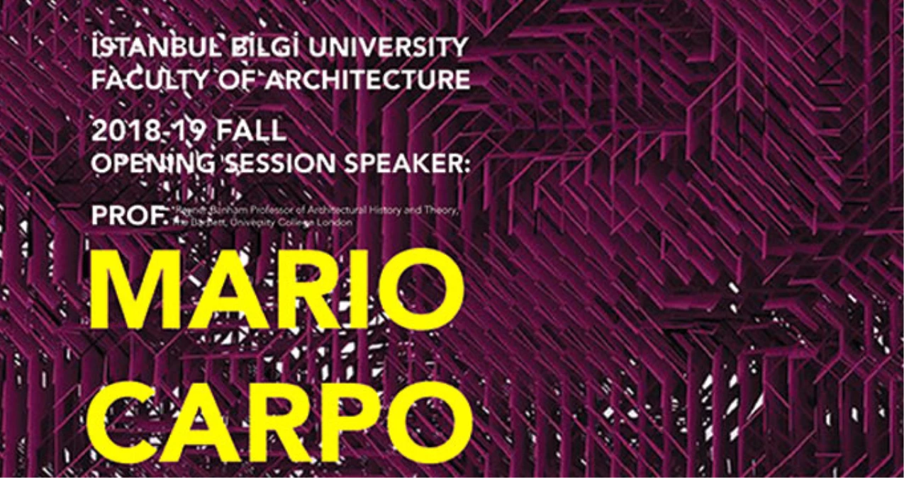 Mimarlık Teorisyeni Marıo Carpo Bilgi\'ye Geliyor