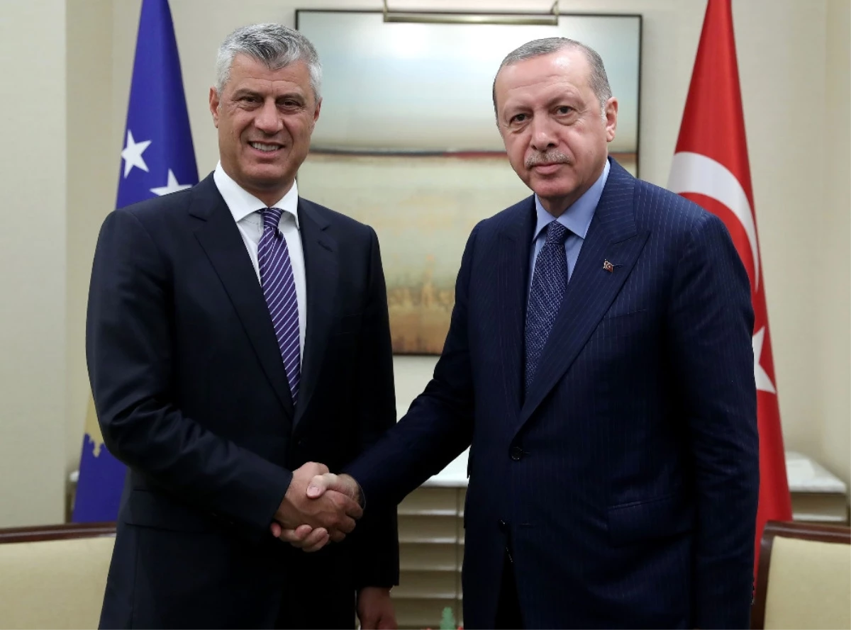 Cumhurbaşkanı Erdoğan, Kosova Cumhurbaşkanı Thaçi ile Görüştü