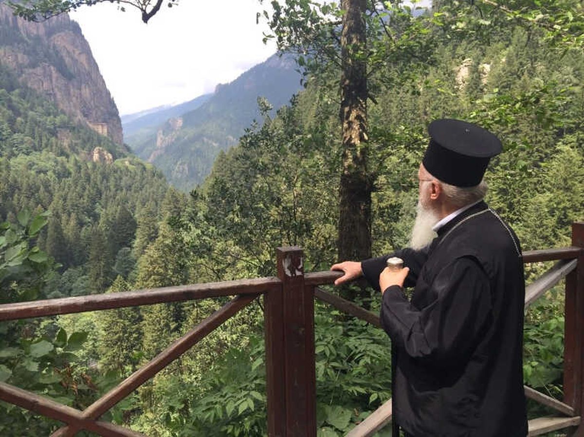 Fener Rum Patriği Bartholomeos Sümela Manastırı\'nda Devam Eden Restorasyon Çalışmalarını Yerinde...